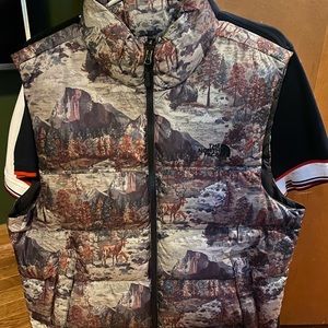The North Face puffer vest wool down